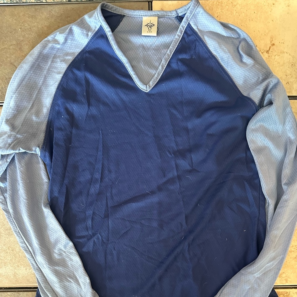 Blue two-tone Prana shirt